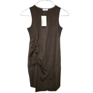 Heatherly Astrid Ruched Dress Dark Olive Green Size XS